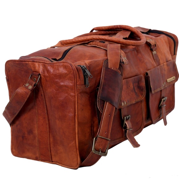 Handbags - Women's Leather Duffle Travel Bag